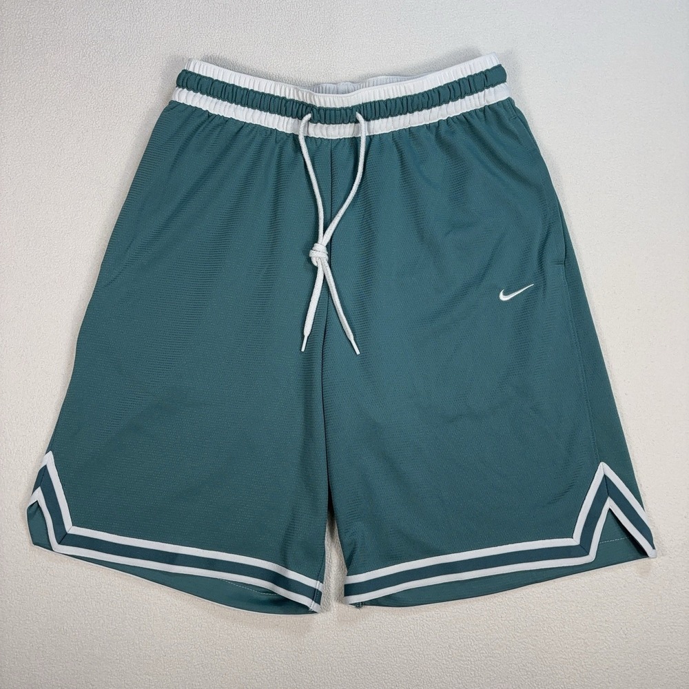 Nike DNA Shorts Men's M Green Dri-Fit Swoosh Logo Stretch Breathable Zip Pocket
